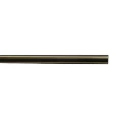 GoodHome Antiki Matt Antique Brass Effect Curtain Pole, (L)2.5m (Dia)19mm