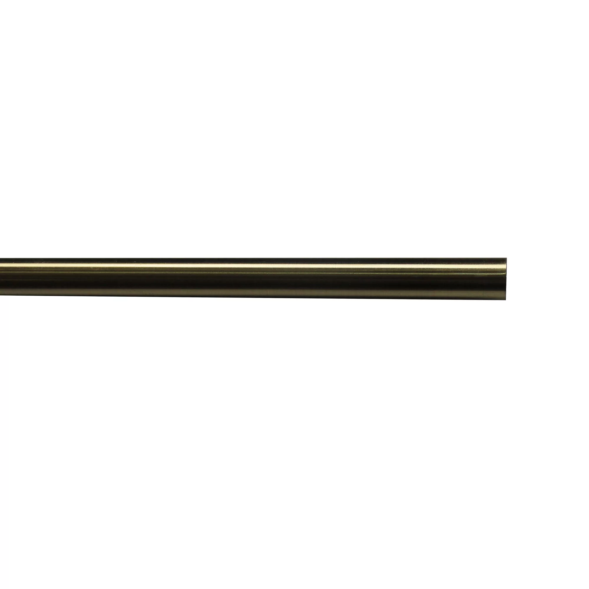GoodHome Antiki Matt Antique Brass Effect Curtain Pole, (L)2.5m (Dia)19mm