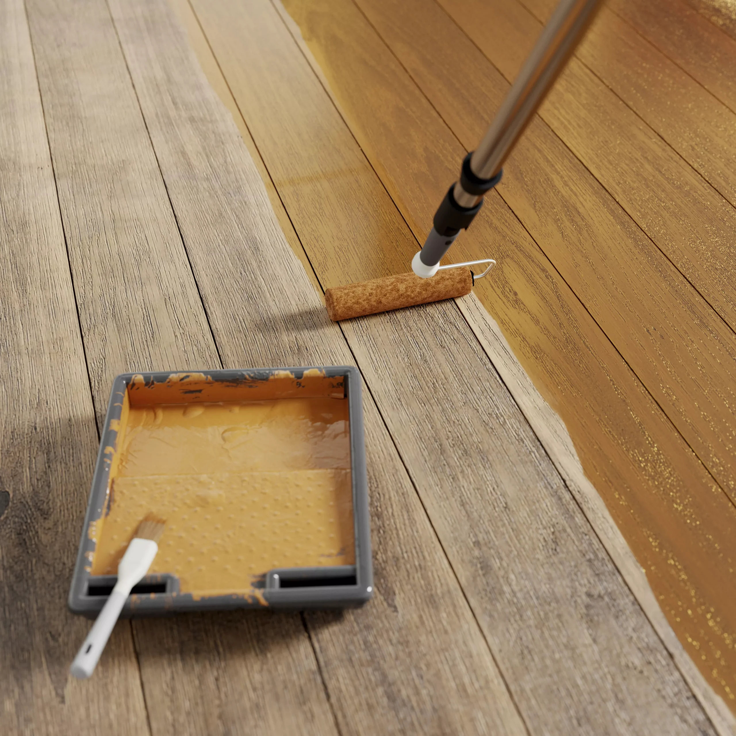 GoodHome Antique Pine Satin Floor Wood Varnish, 2.5L - Image 5