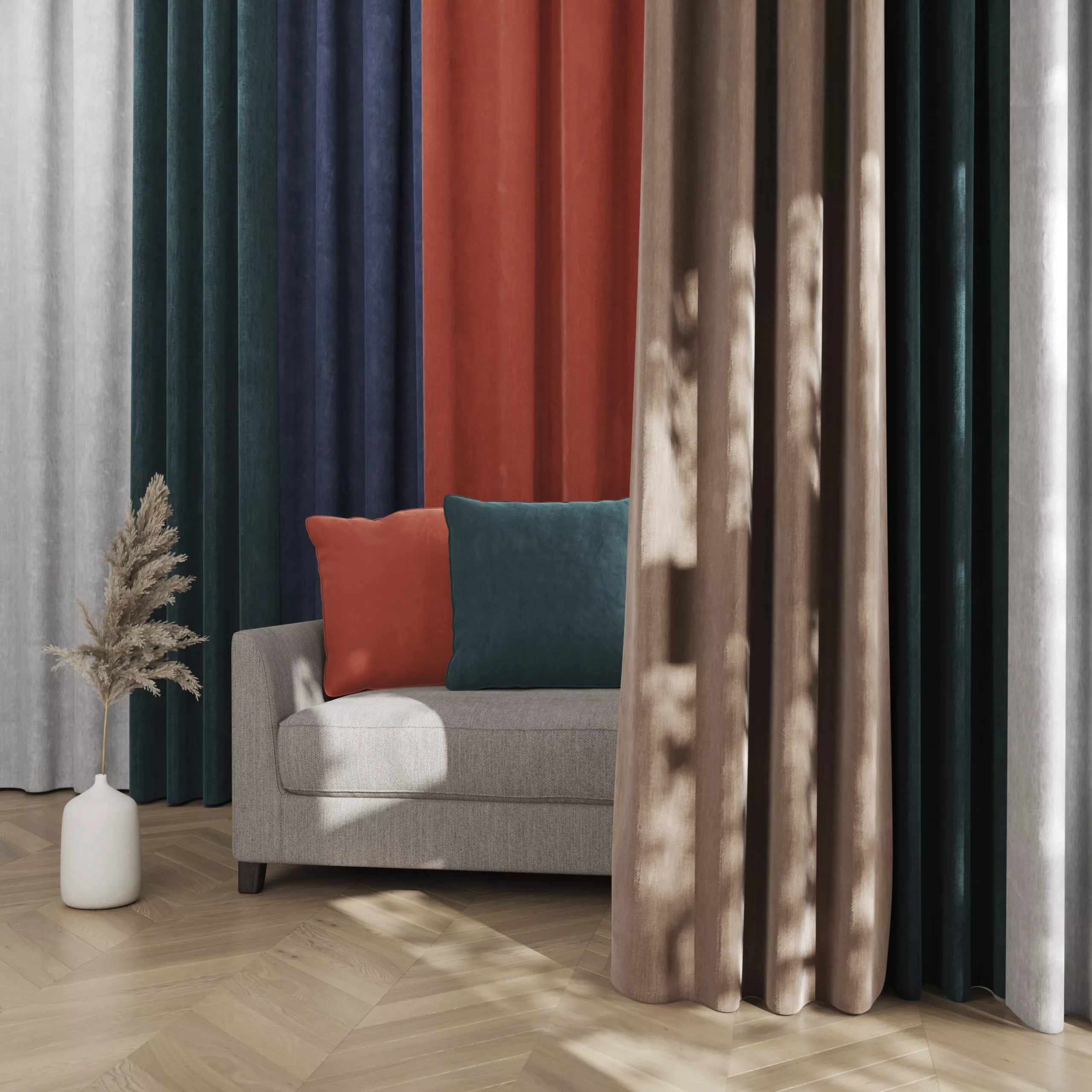 GoodHome Arntzen Dark Green Plain Indoor Cushion (L)55cm X (W)55cm - Image 5