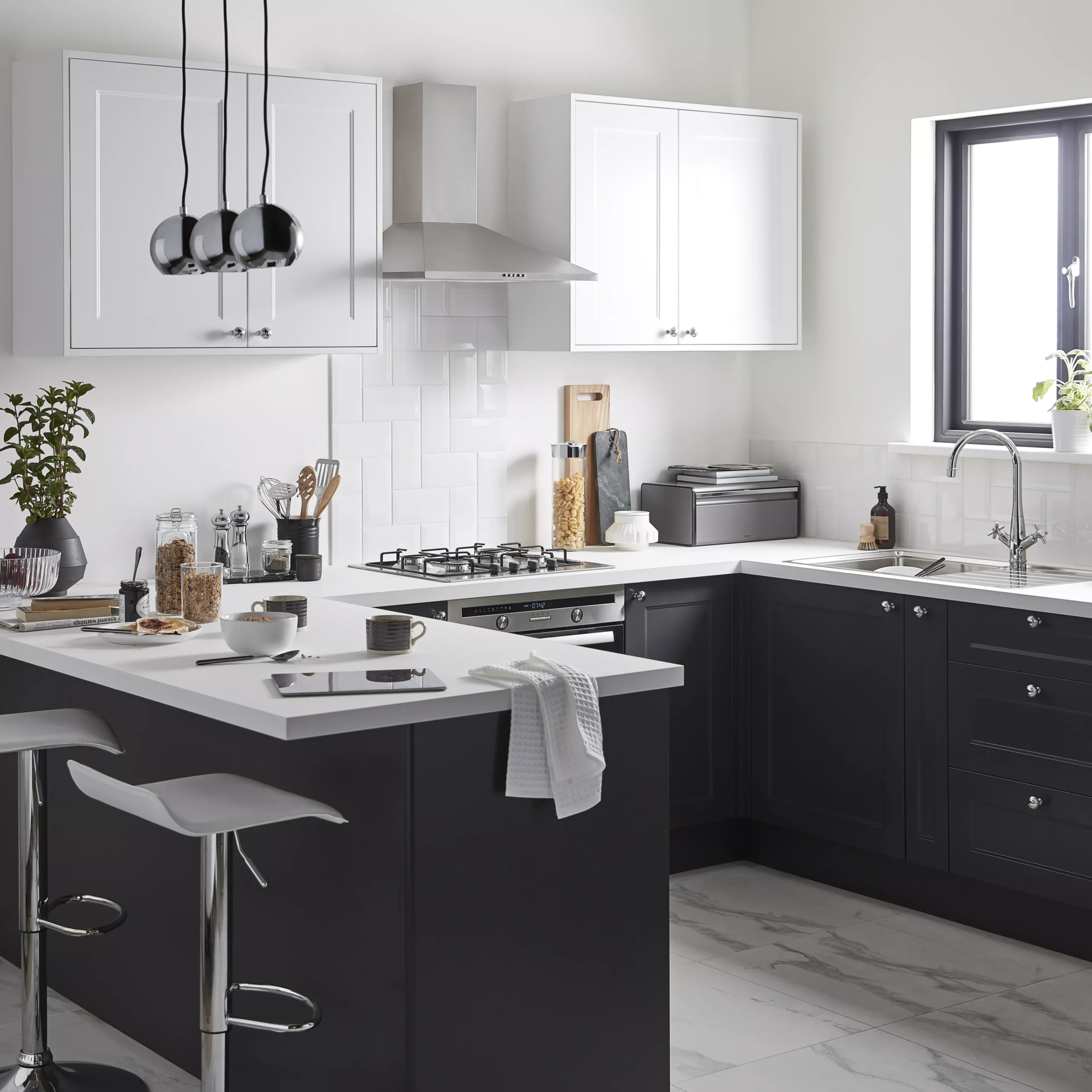 GoodHome Artemisia Matt Graphite Classic Shaker Larder Cabinet Door (W)500mm (H)1287mm (T)18mm - Image 5