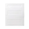 GoodHome Artemisia Matt White Classic Shaker Drawer Front (W)600mm, Pack Of 3