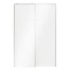 GoodHome Atomia Freestanding High Gloss White 2 Door Medium Double Sliding Door Wardrobe (H)2250mm (W)1500mm (D)635mm