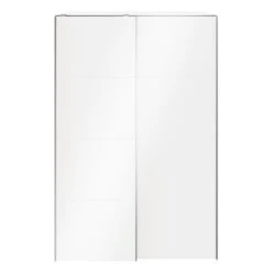 GoodHome Atomia Freestanding High Gloss White 2 Door Medium Double Sliding Door Wardrobe (H)2250mm (W)1500mm (D)635mm