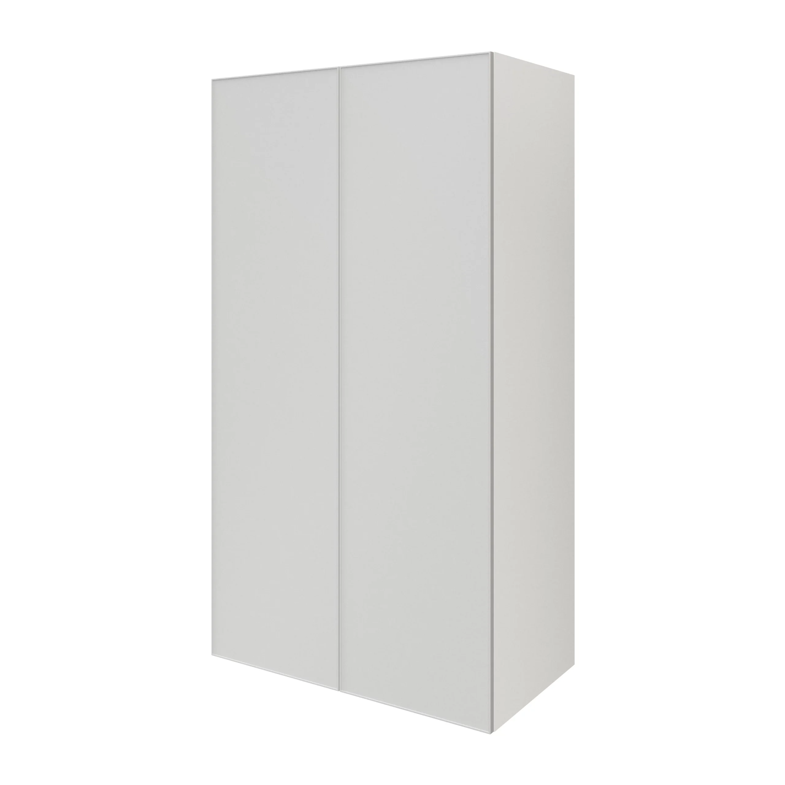 GoodHome Atomia Freestanding Matt Light Grey & White 2 Door Medium Wardrobe (D)580mm - Image 3