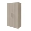 GoodHome Atomia Freestanding Matt Oak Effect 2 Door Medium Wardrobe (H)1875mm (W)1000mm (D)600mm
