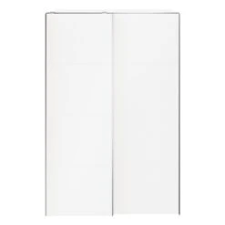 GoodHome Atomia Freestanding Matt White 2 Door Large Double Sliding Door Wardrobe (H)2250mm (W)1500mm (D)635mm