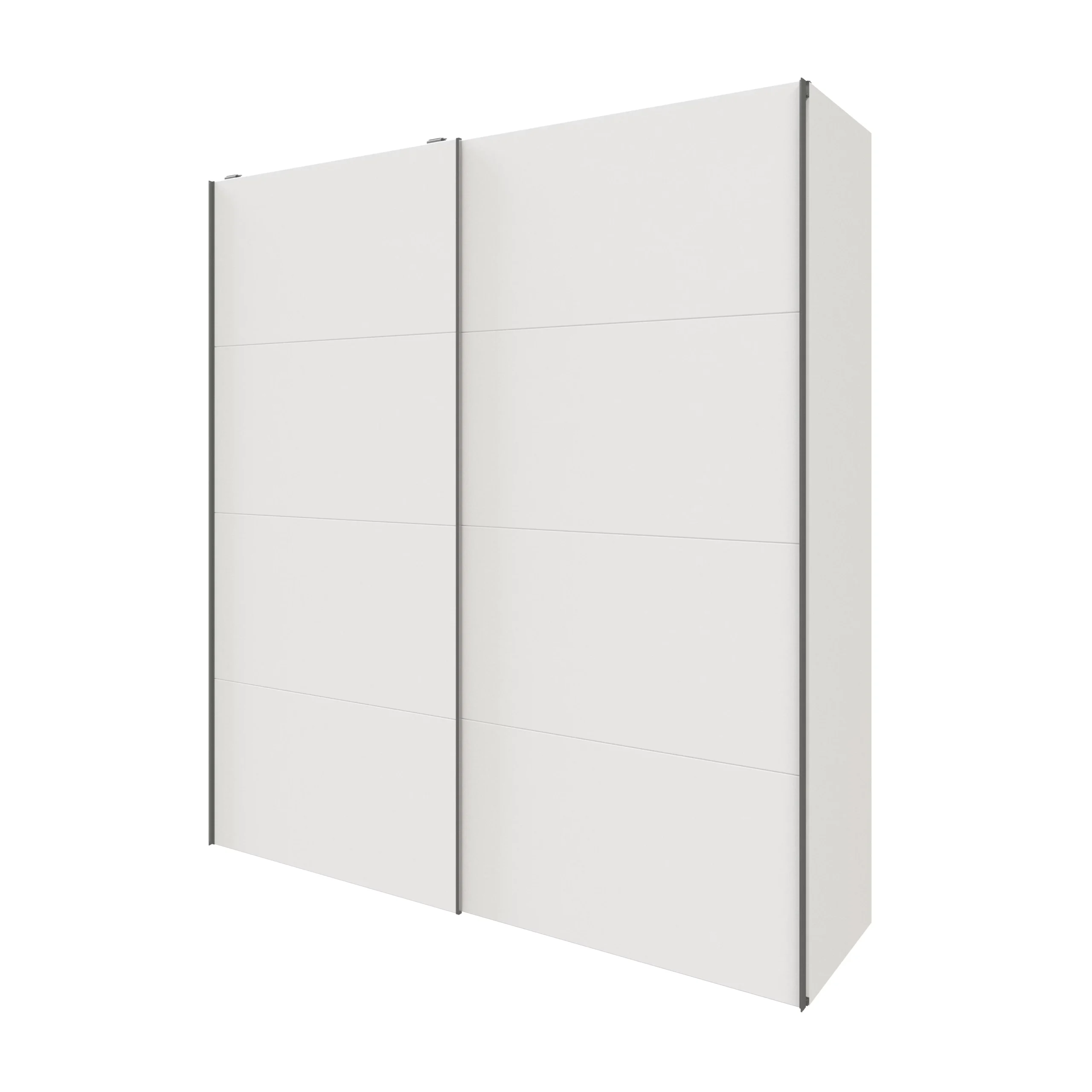 GoodHome Atomia Freestanding Matt White 2 Door Large Double Sliding Door Wardrobe (H)2250mm (W)2000mm (D)635mm - Image 3