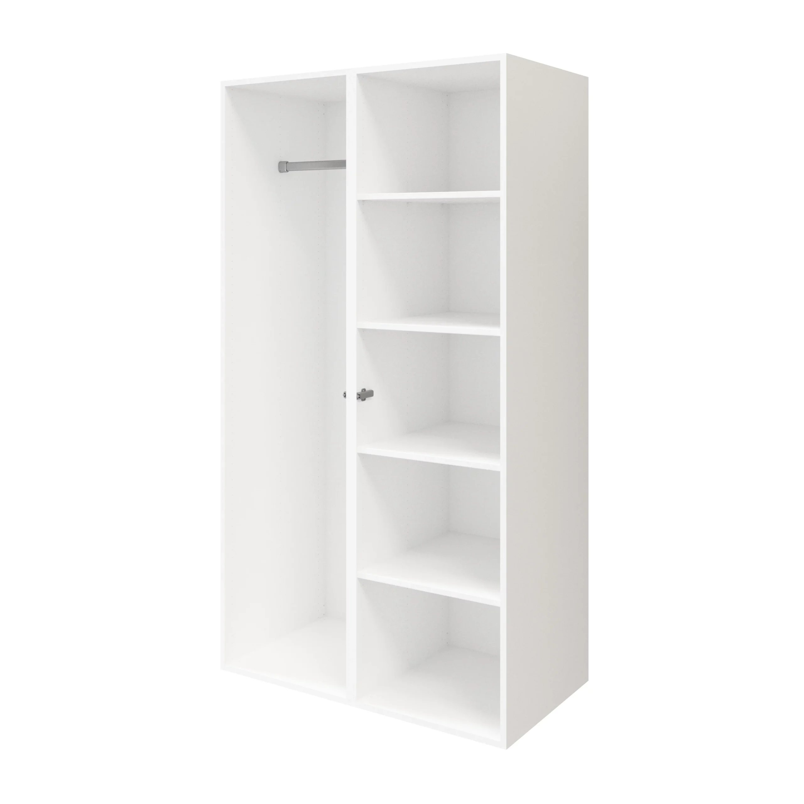 GoodHome Atomia Freestanding Matt White 2 Door Medium Wardrobe (D)580mm - Image 4