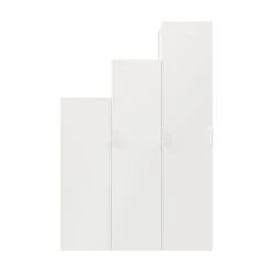 GoodHome Atomia Freestanding Matt White 3 Door Triple Wardrobe (H)2250mm (W)500mm (D)580mm