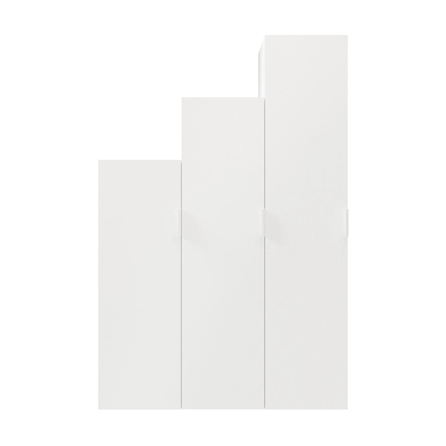 GoodHome Atomia Freestanding Matt White 3 Door Triple Wardrobe (H)2250mm (W)500mm (D)580mm
