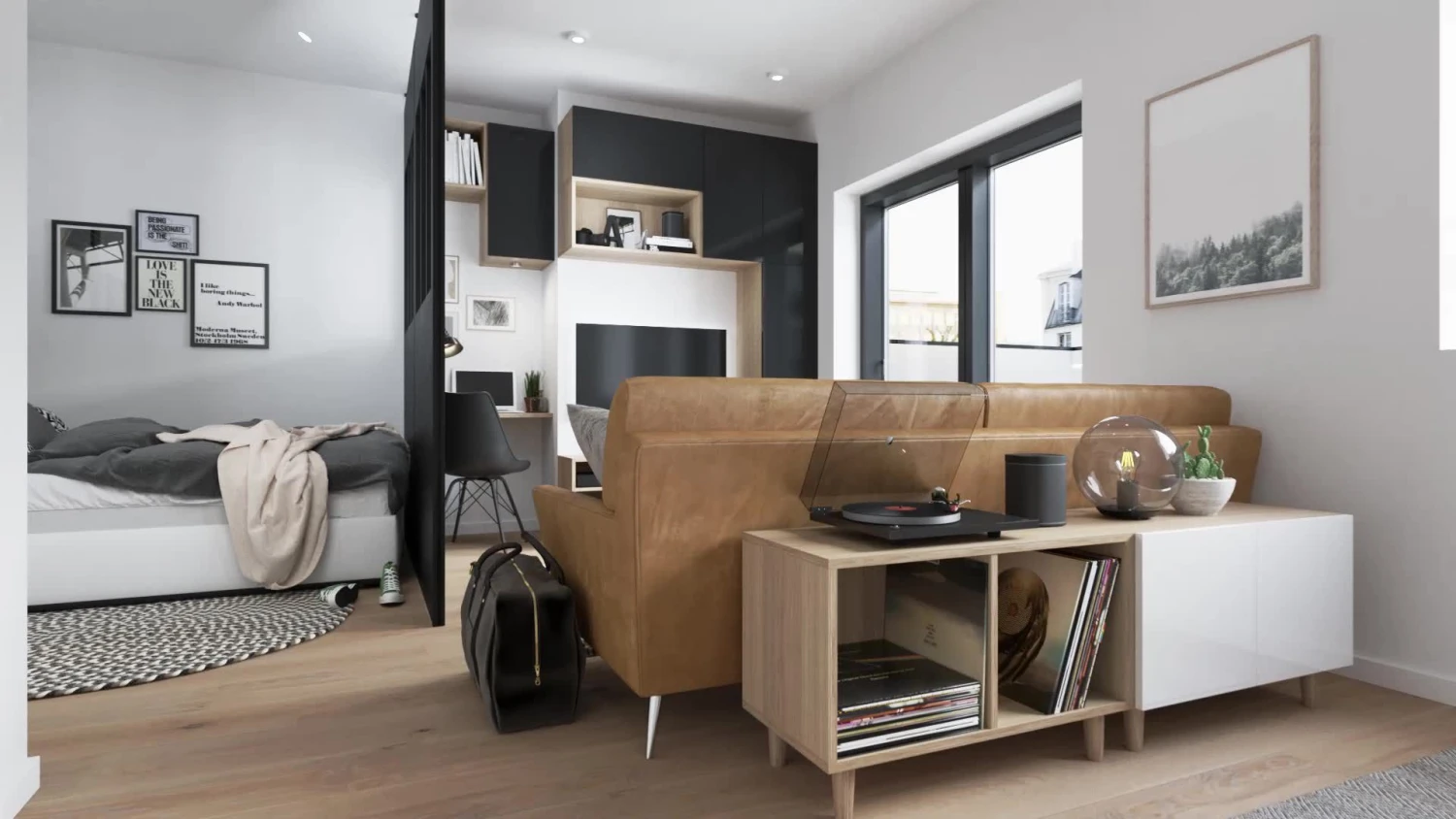 GoodHome Atomia Freestanding Mirrored High Gloss White 2 Door Large Double Sliding Door Wardrobe (H)2250mm (W)1500mm (D)635mm - Image 2