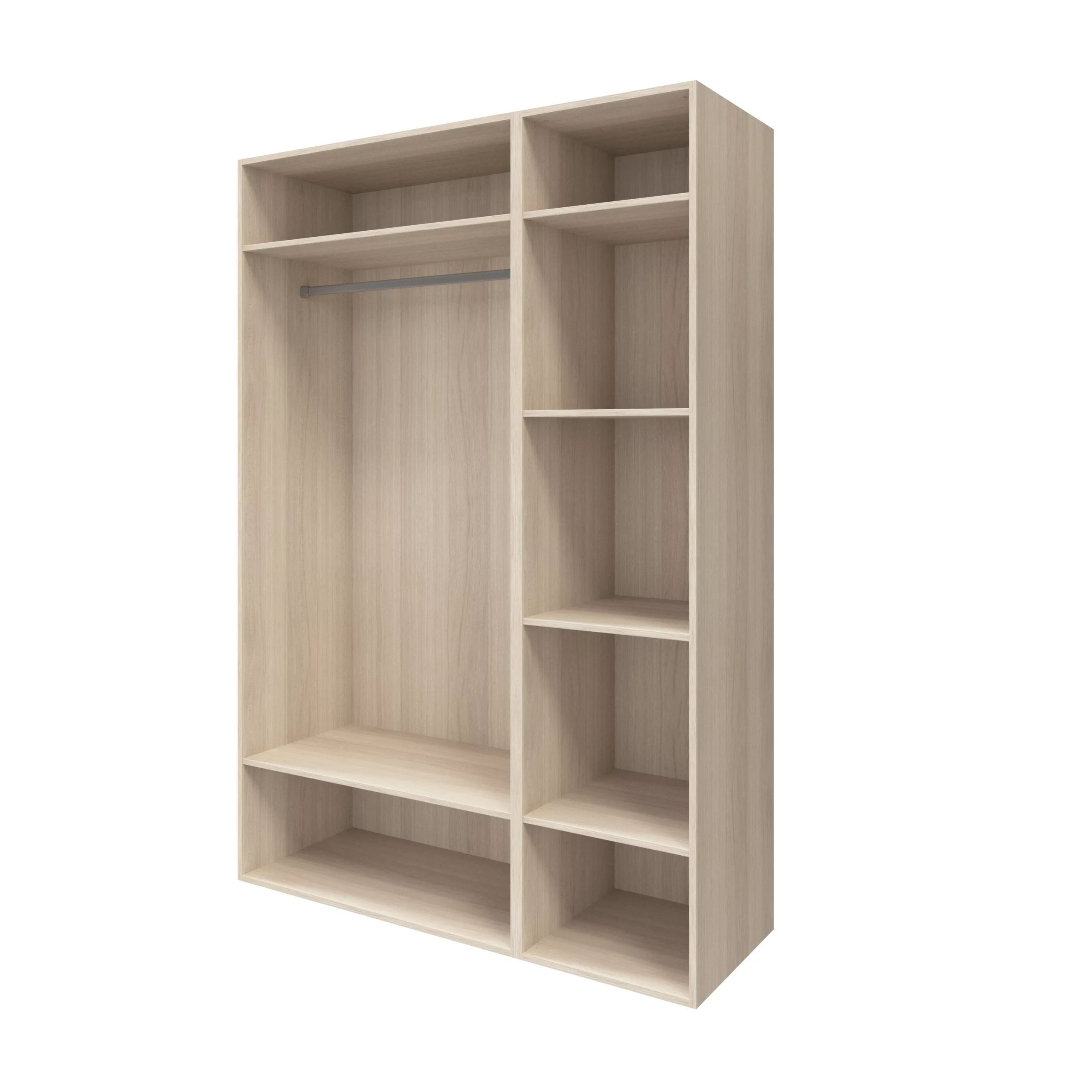 GoodHome Atomia Freestanding Mirrored Matt Oak Effect 3 Door 2 Drawer Large Triple Wardrobe (H)2250mm (W)1500mm (D)580mm - Image 3