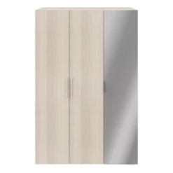 GoodHome Atomia Freestanding Mirrored Matt Oak Effect 3 Door Triple Wardrobe (H)2250mm (W)1000mm (D)580mm