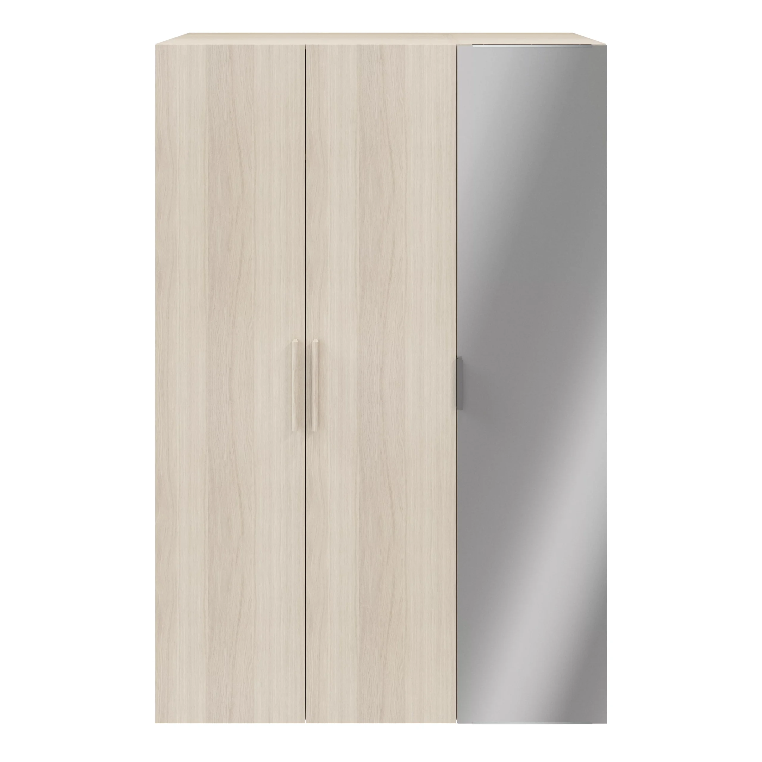 GoodHome Atomia Freestanding Mirrored Matt Oak Effect 3 Door Triple Wardrobe (H)2250mm (W)1000mm (D)580mm
