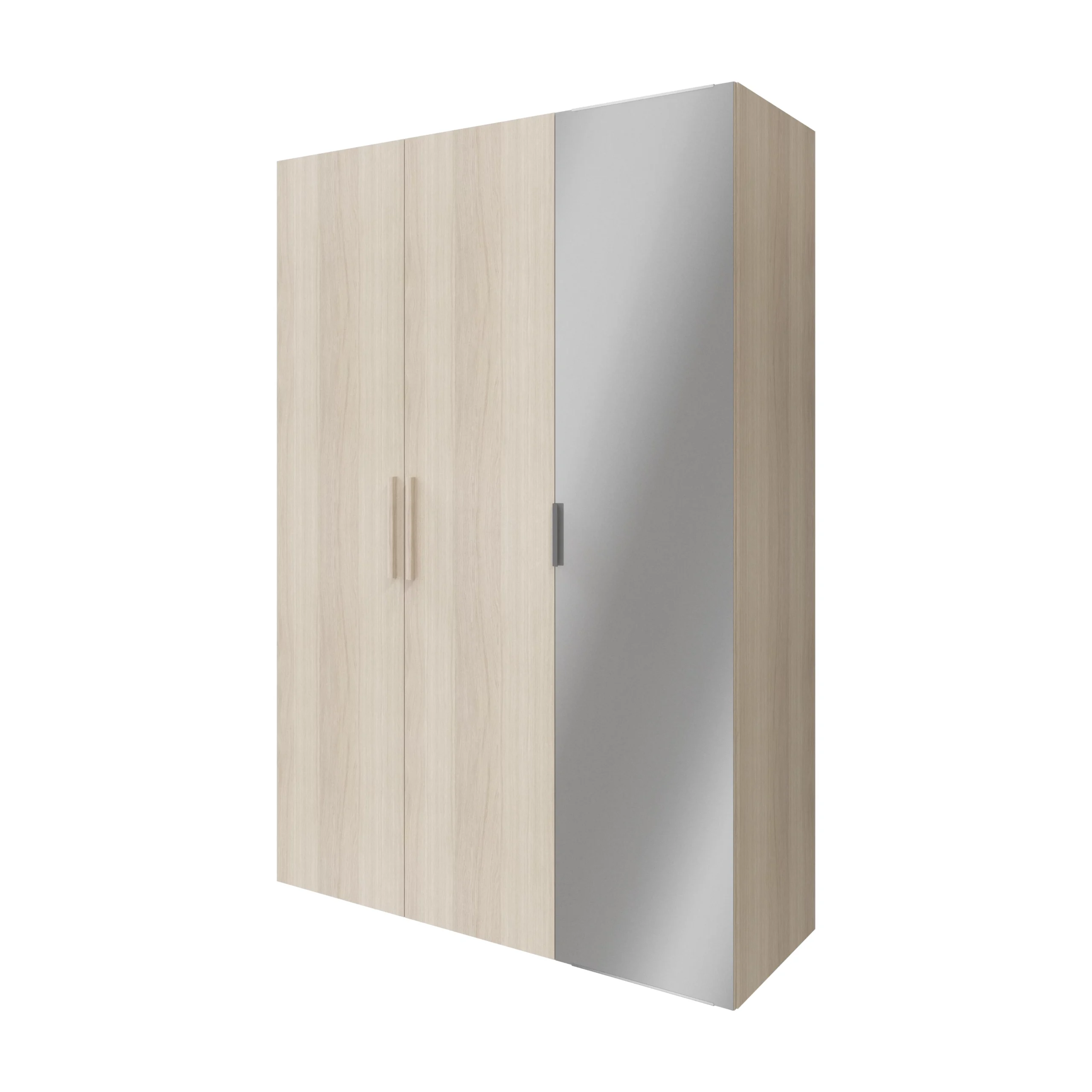 GoodHome Atomia Freestanding Mirrored Matt Oak Effect 3 Door Triple Wardrobe (H)2250mm (W)1000mm (D)580mm - Image 2