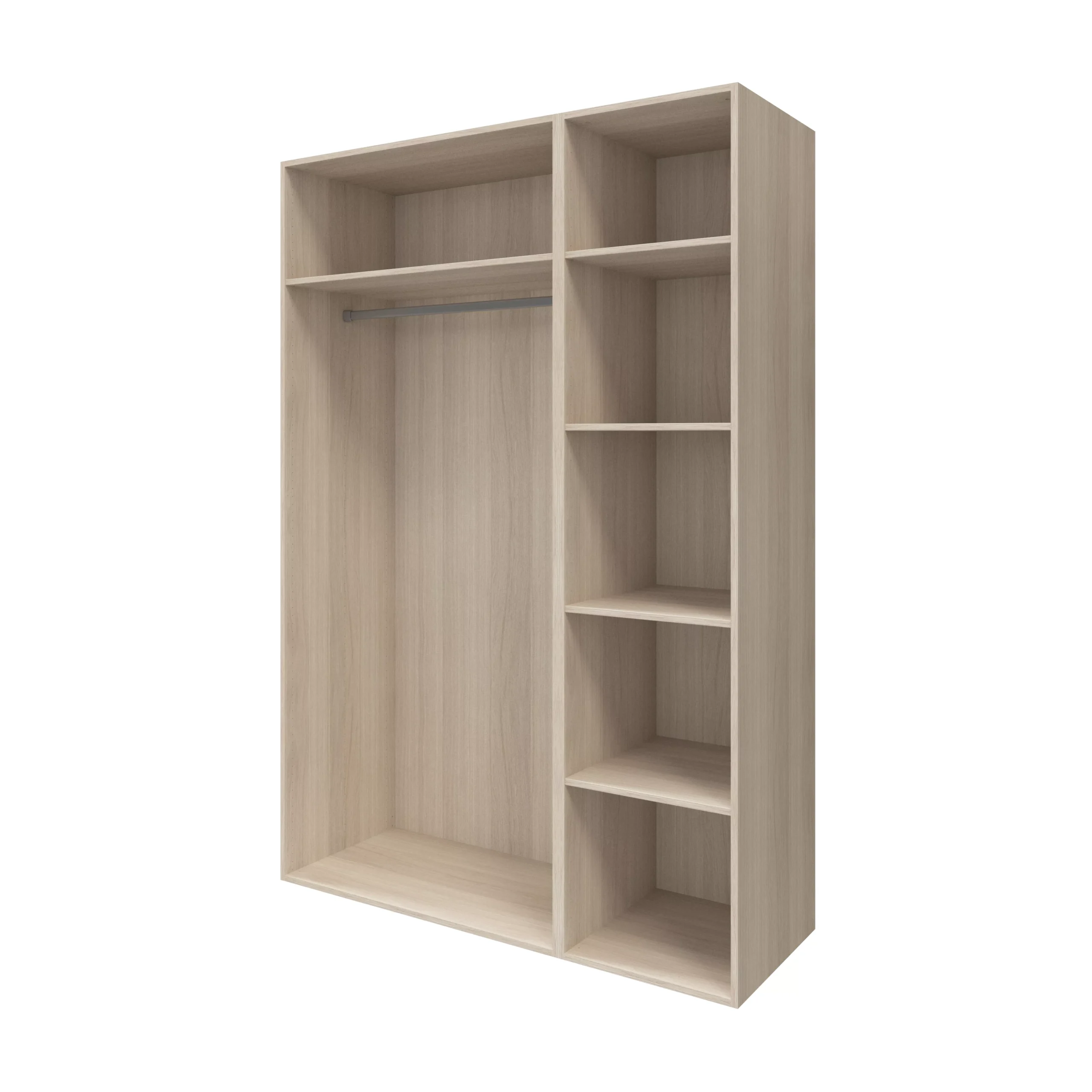 GoodHome Atomia Freestanding Mirrored Matt Oak Effect 3 Door Triple Wardrobe (H)2250mm (W)1000mm (D)580mm - Image 3