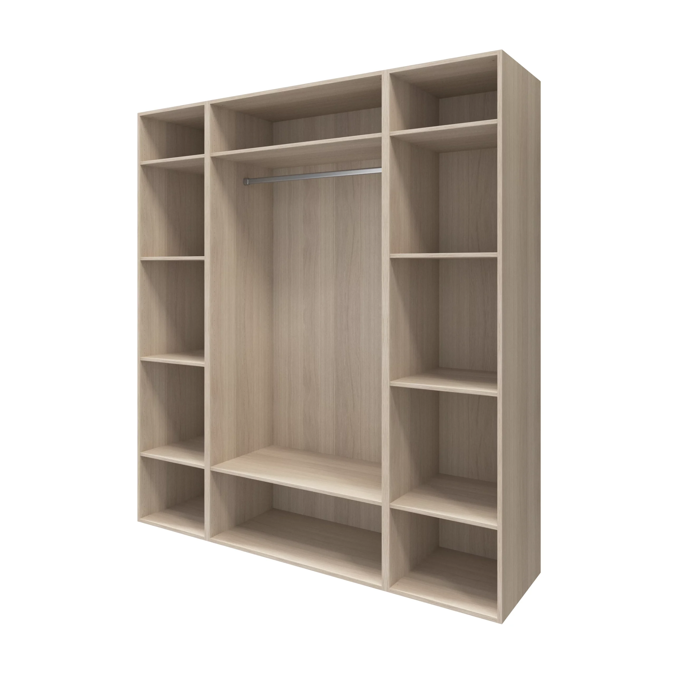 GoodHome Atomia Freestanding Mirrored Matt Oak Effect 8 Door Large Wardrobe (H)2250mm (W)1000mm (D)580mm - Image 3