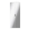 GoodHome Atomia Freestanding Mirrored Matt White 2 Door Medium Wardrobe (D)580mm