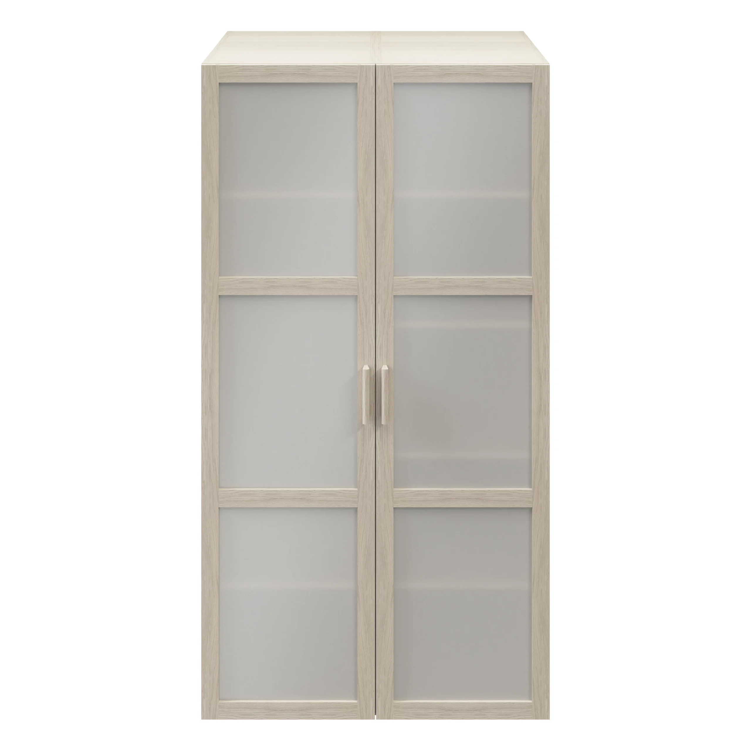 GoodHome Atomia Freestanding Opaque Mirrored Oak Effect 2 Door Medium Wardrobe (D)580mm