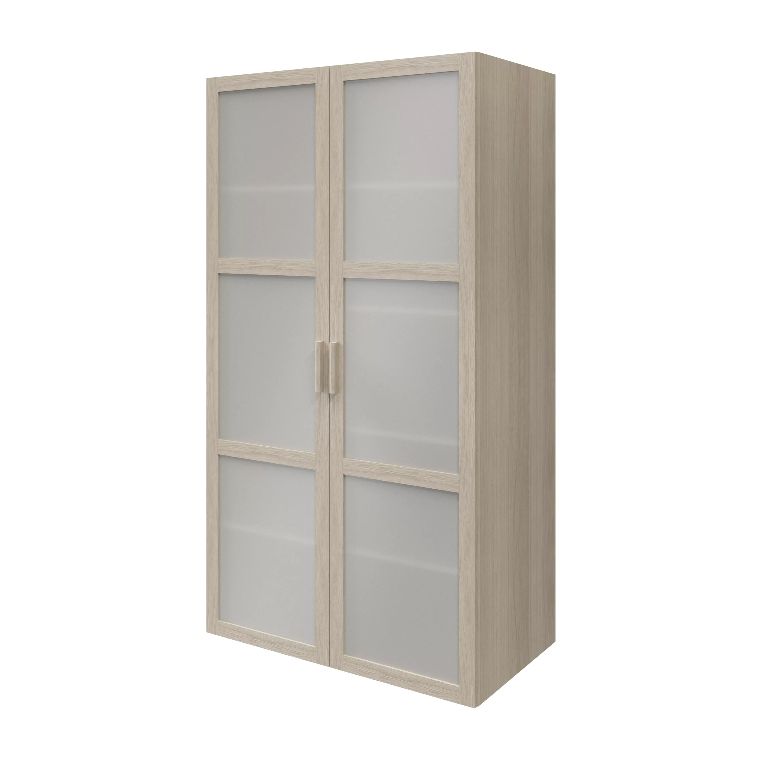 GoodHome Atomia Freestanding Opaque Mirrored Oak Effect 2 Door Medium Wardrobe (D)580mm - Image 3