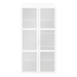 GoodHome Atomia Freestanding Opaque Mirrored White 2 Door Medium Wardrobe (D)580mm