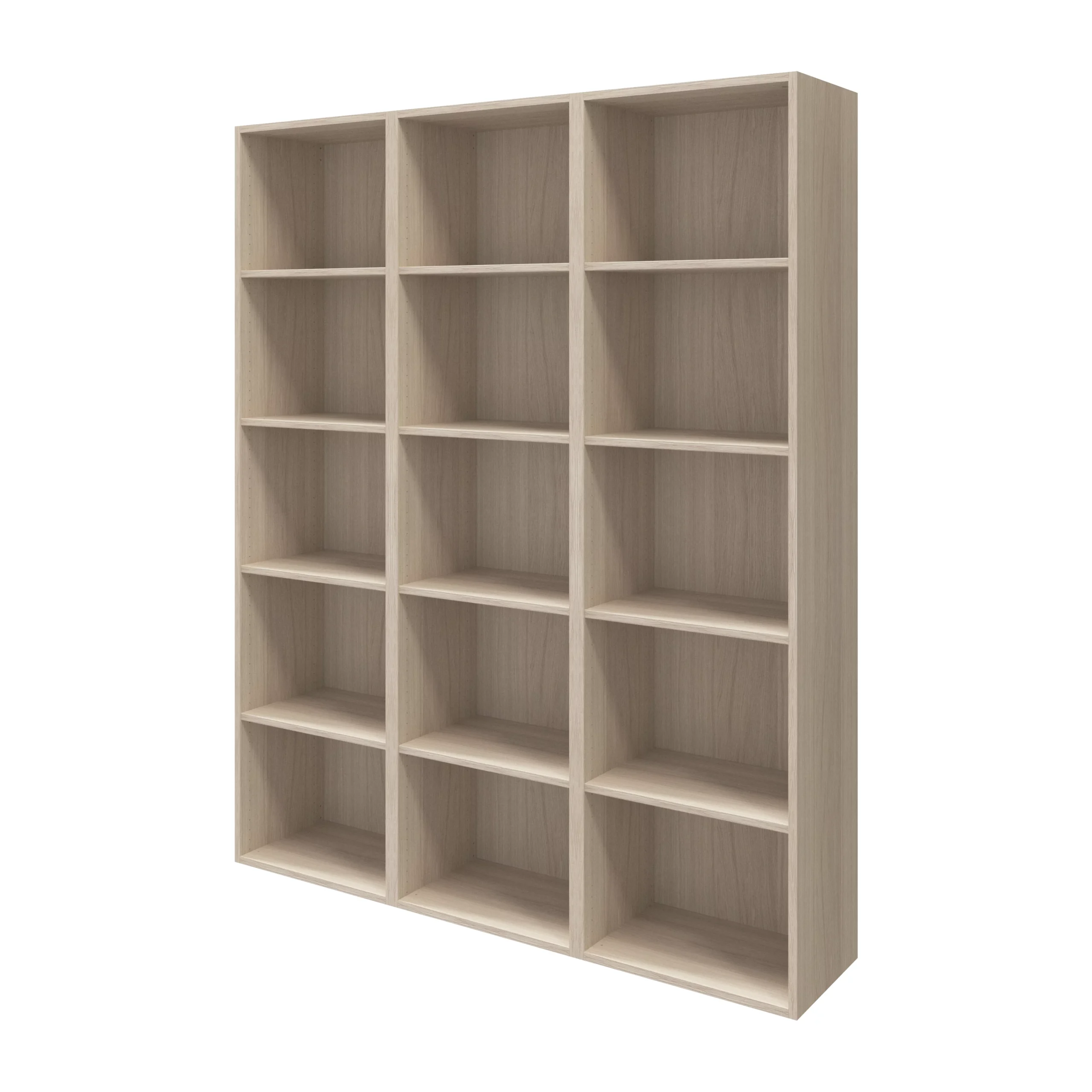 GoodHome Atomia Matt Oak Effect 15 Compartment 15 Shelf Freestanding Rectangular Bookcase (H)1875mm (W)1500mm (D)350mm - Image 2