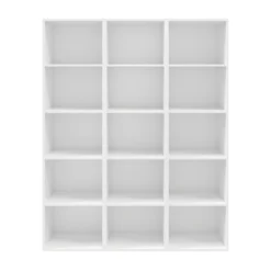 GoodHome Atomia Matt White 15 Compartment 15 Shelf Freestanding Rectangular Bookcase (H)1875mm (W)1500mm (D)350mm