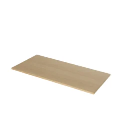 GoodHome Avela Matt Oak Effect Square Edge Chipboard Bathroom Worktop 1.8cm X 100cm