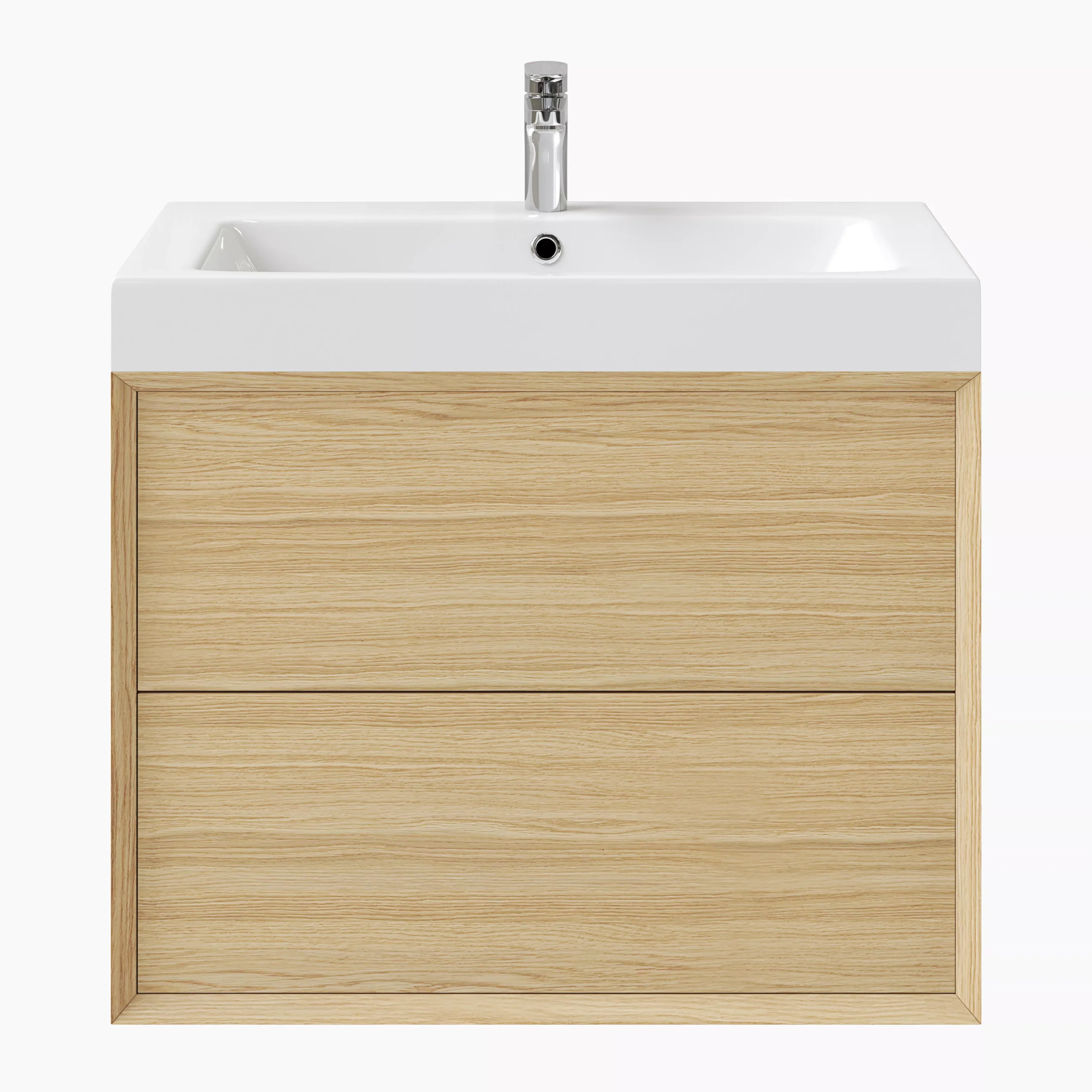 GoodHome Avela Matt Oak Effect Wall-mounted Vanity Unit & Basin Set (W)800mm (H)742mm - Image 8