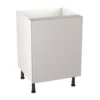 GoodHome Balsamita Matt Grey Slab Base Kitchen Cabinet (W)600mm (H)720mm
