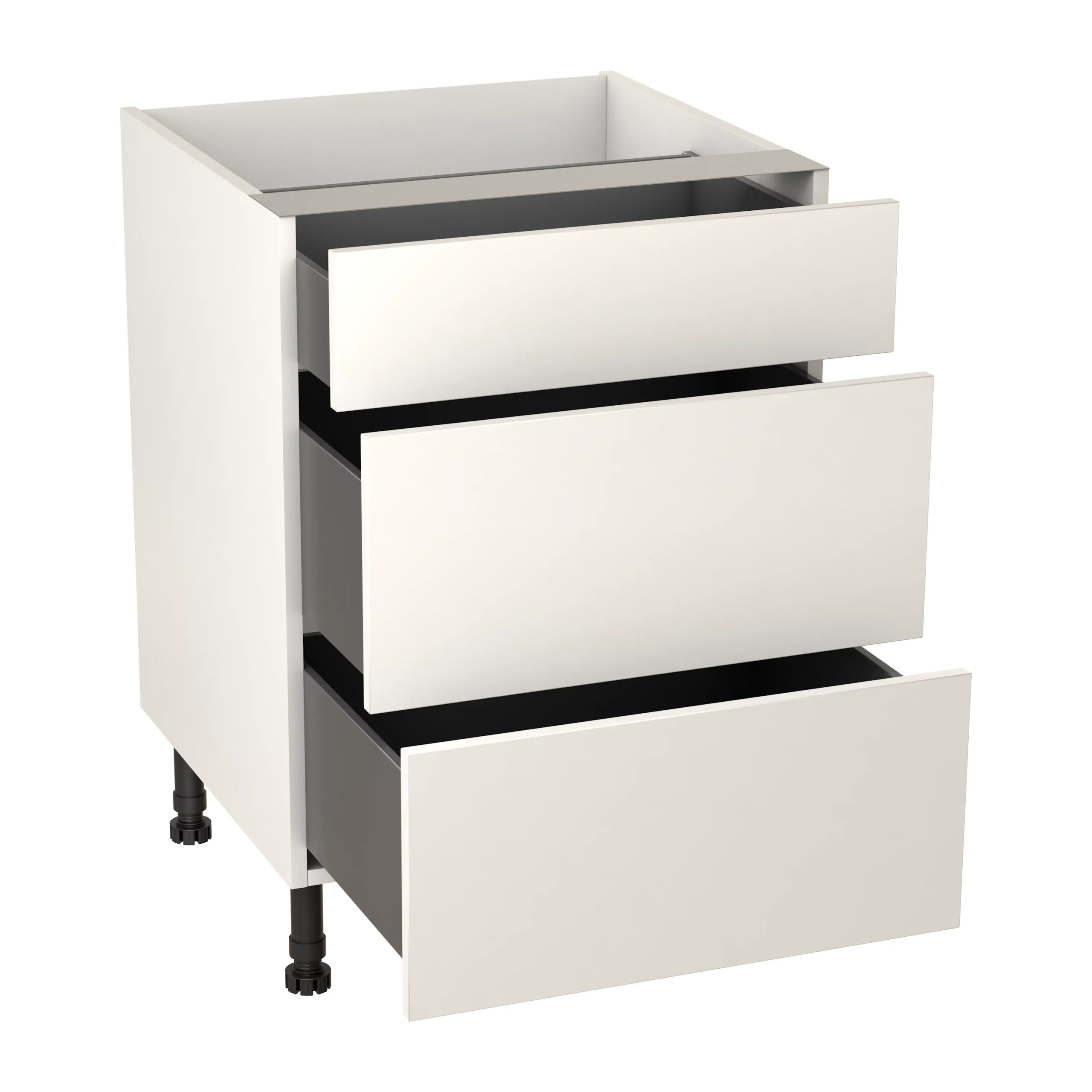 GoodHome Balsamita Matt White Slab Base Kitchen Cabinet (W)600mm (H)720mm - Image 2