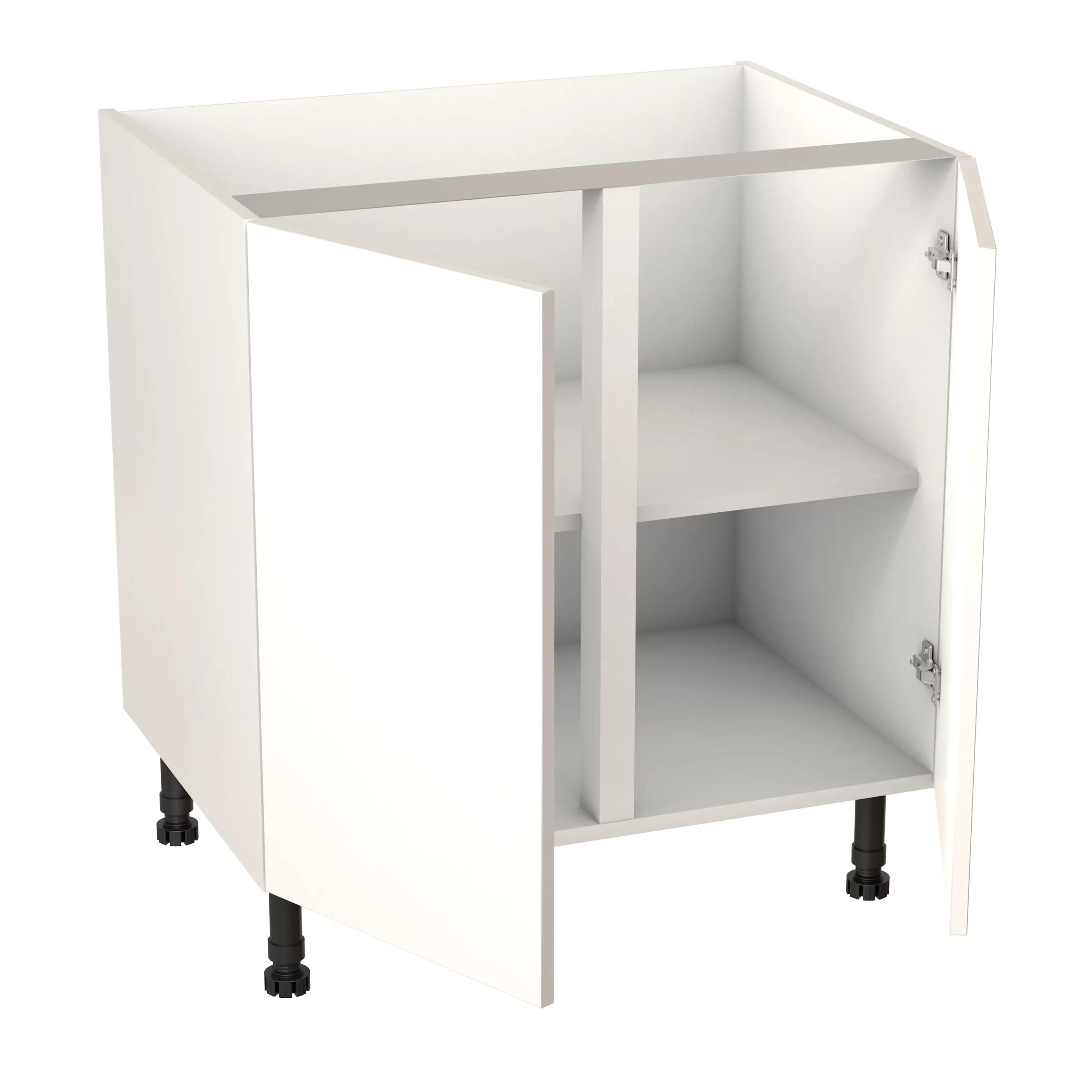 GoodHome Balsamita Matt White Slab Base Kitchen Cabinet (W)800mm (H)720mm - Image 2