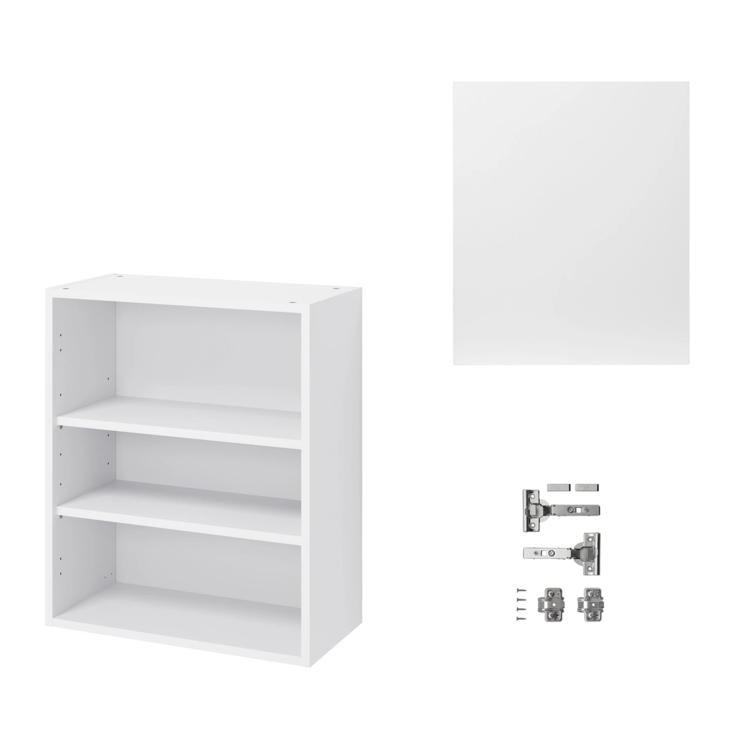 GoodHome Balsamita Matt White Slab Wall Kitchen Cabinet (W)600mm (H)720mm - Image 3