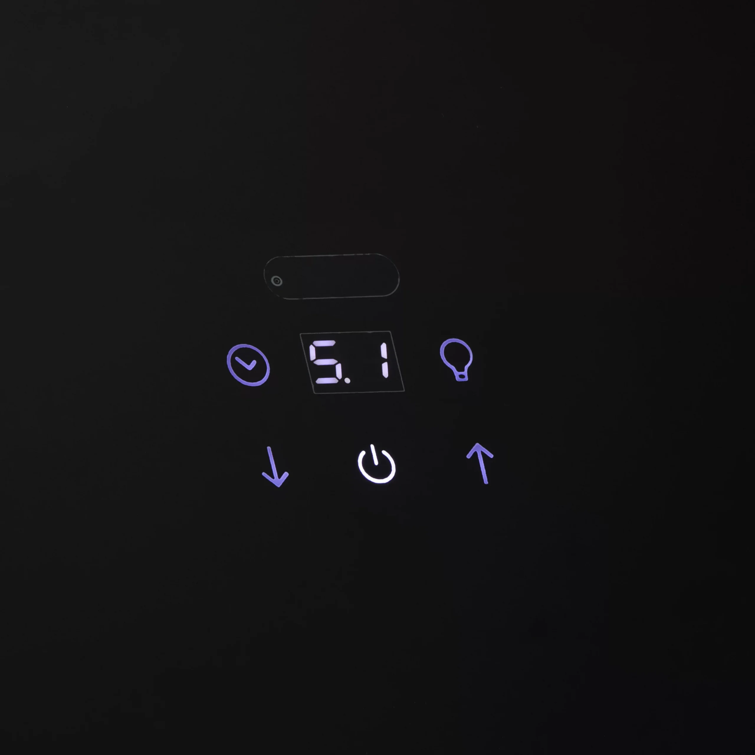 GoodHome Bamia GHAGRO90 Black Glass Round Angled Cooker Hood, (W)90cm - Image 7