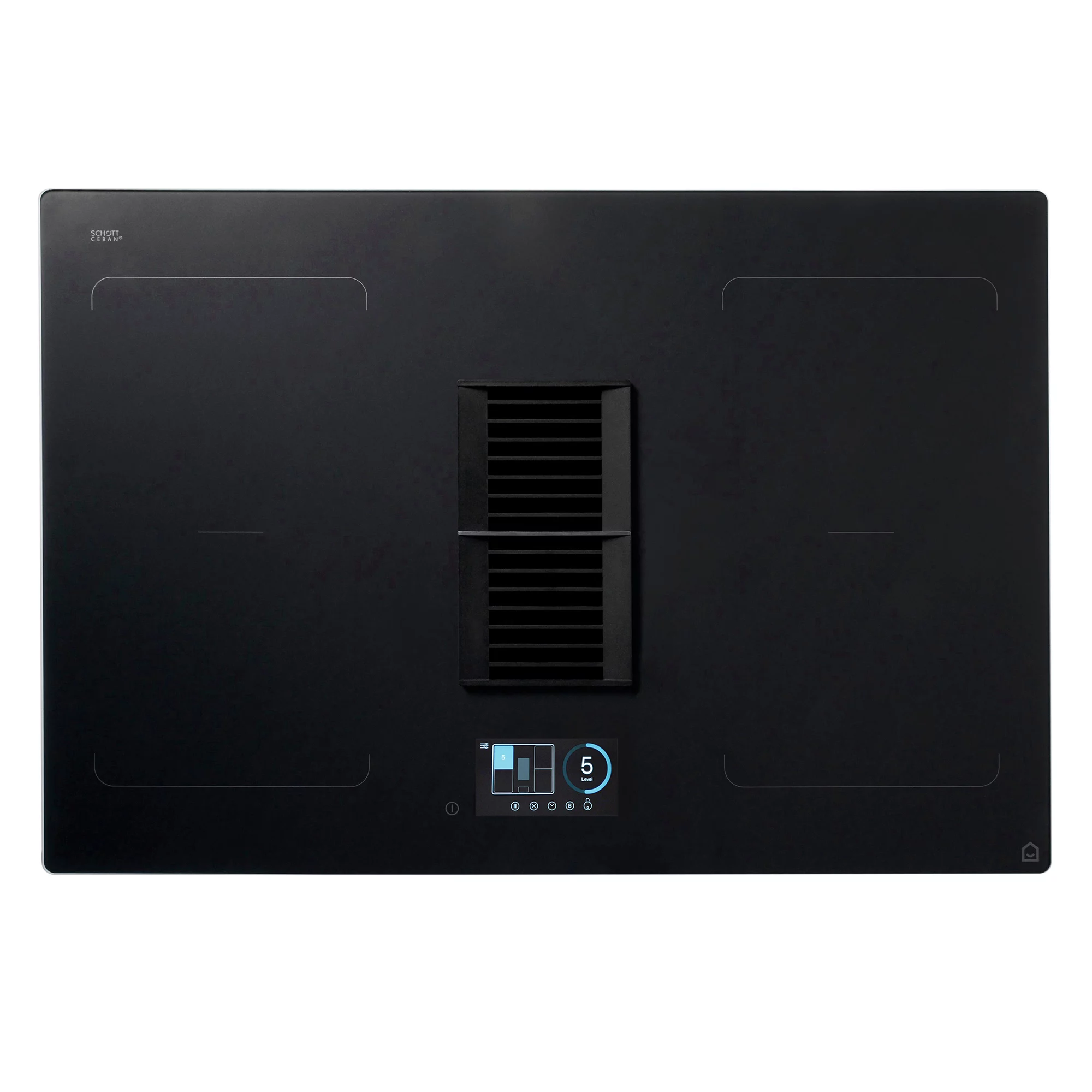 GoodHome Bamia GHIHEF77 4 Zone Black Ceramic Glass Induction Hob, (W)770mm