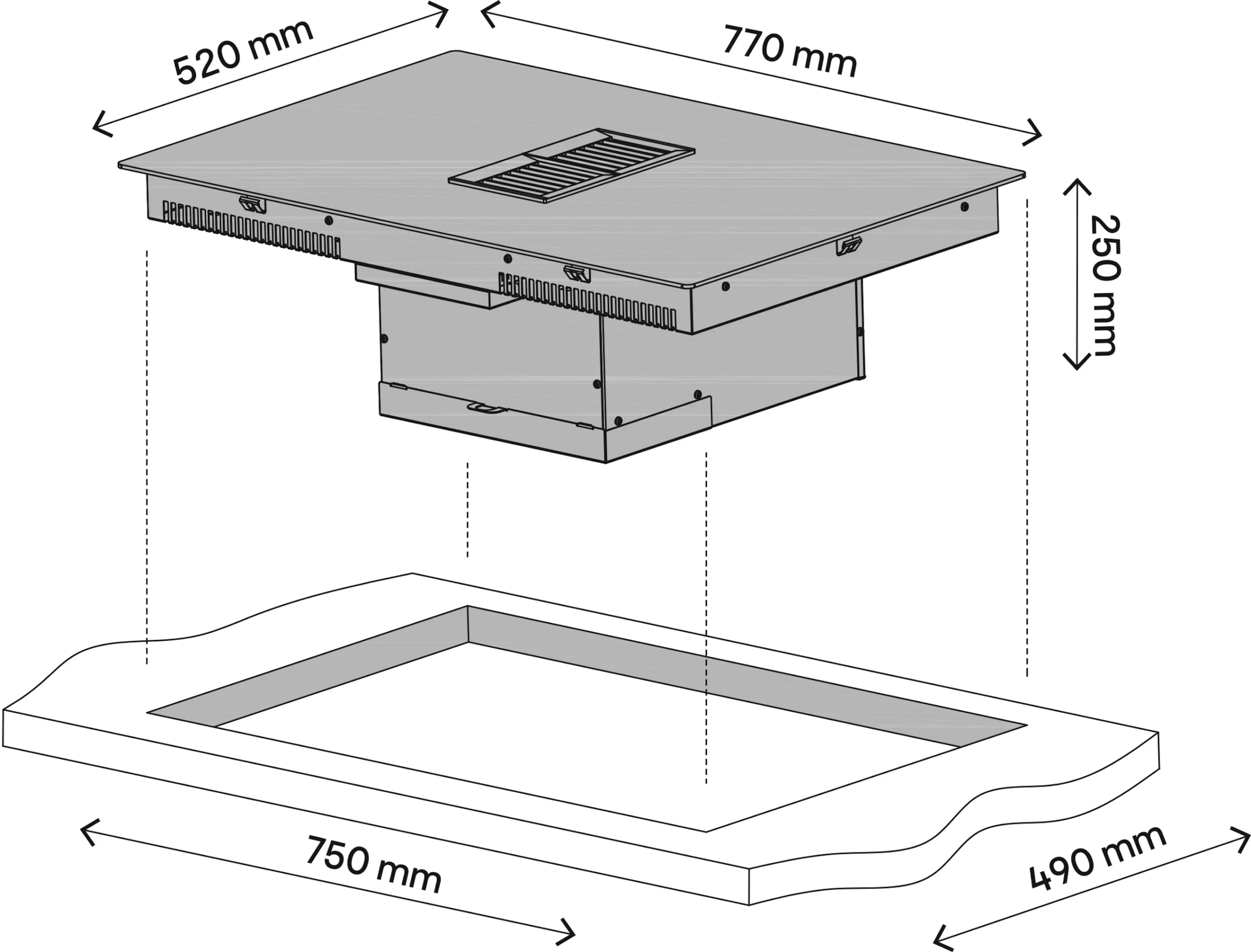 GoodHome Bamia GHIHEF77 4 Zone Black Ceramic Glass Induction Hob, (W)770mm - Image 10