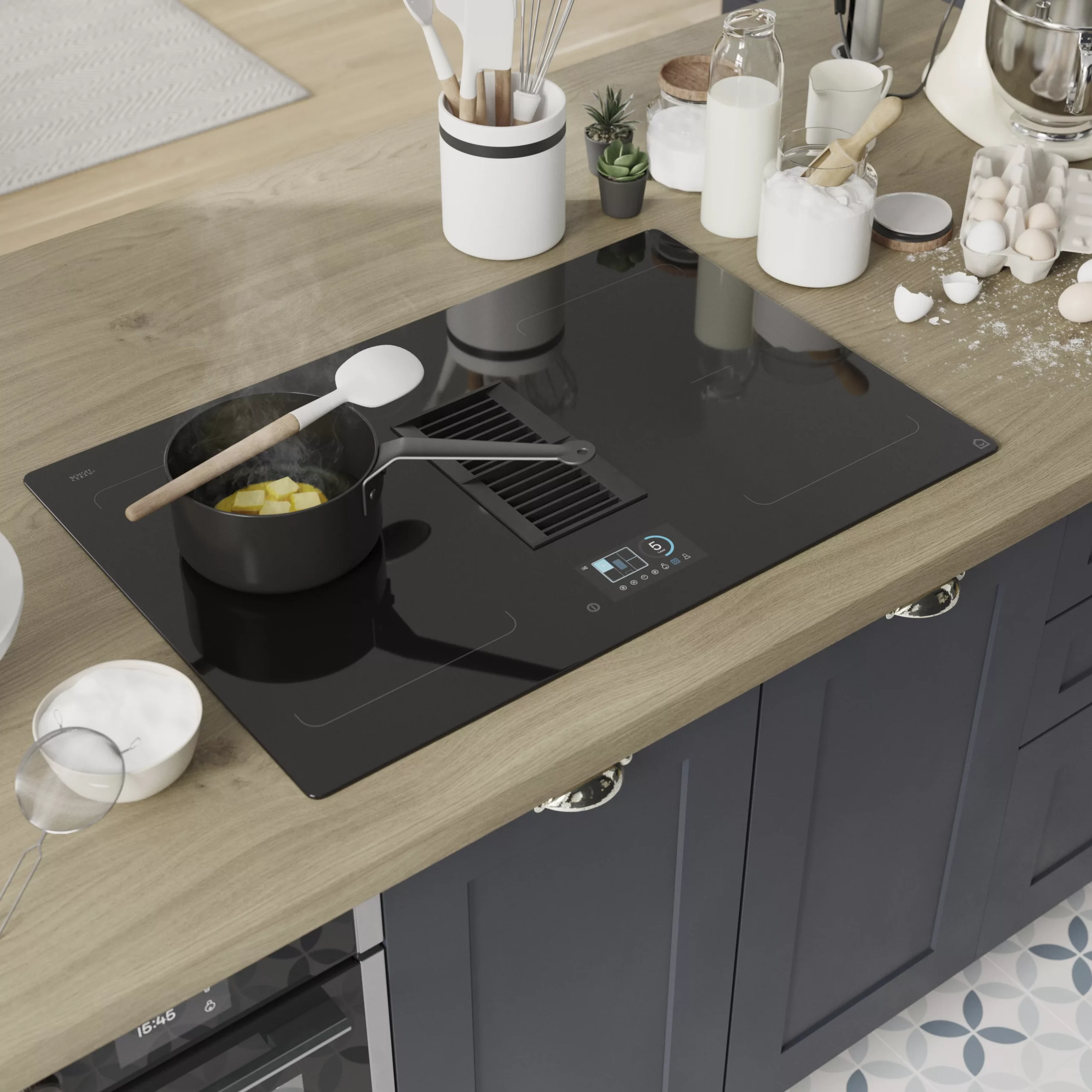 GoodHome Bamia GHIHEF77 4 Zone Black Ceramic Glass Induction Hob, (W)770mm - Image 11