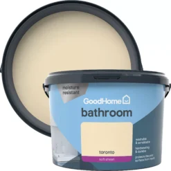 GoodHome Bathroom Toronto Soft Sheen Emulsion Paint, 2.5L