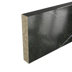 GoodHome Berberis Black Granite Effect Laminate & Particle Board Upstand (L)3000mm