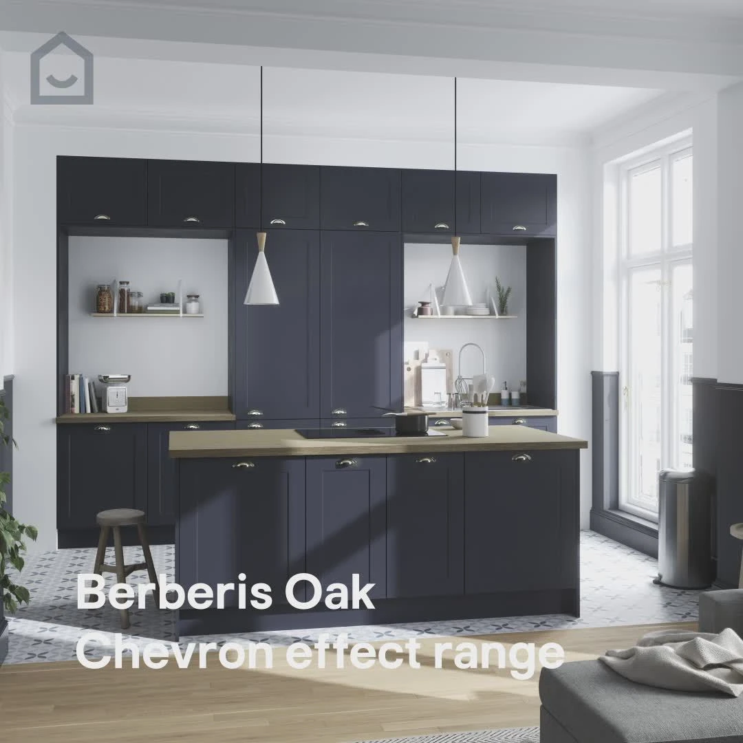 GoodHome Berberis Chevron Oak Effect Chipboard & Laminate Upstand (L)3000mm - Image 2