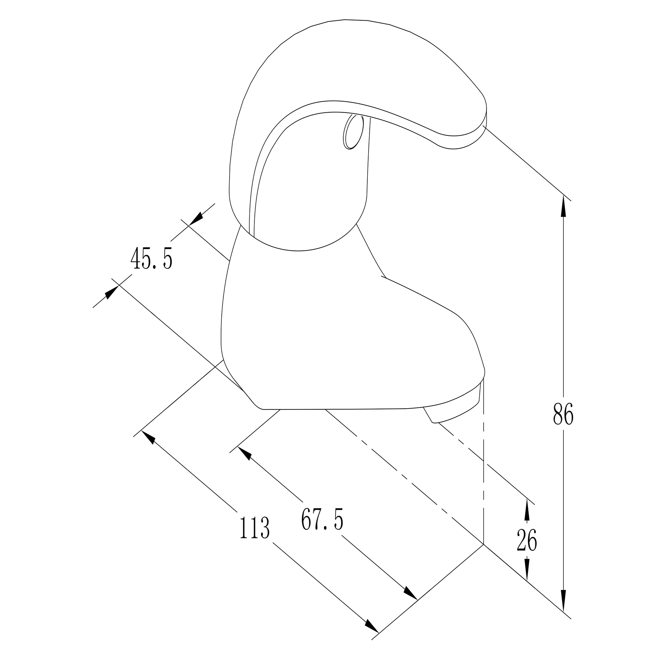 GoodHome Blyth Contemporary Basin Pillar Tap - Image 7