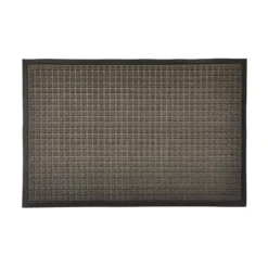 GoodHome Boykins Grey Geometric Barrier Mat, 60cm X 90cm