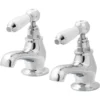 GoodHome Brean Bath Pillar Tap, Pack Of 2