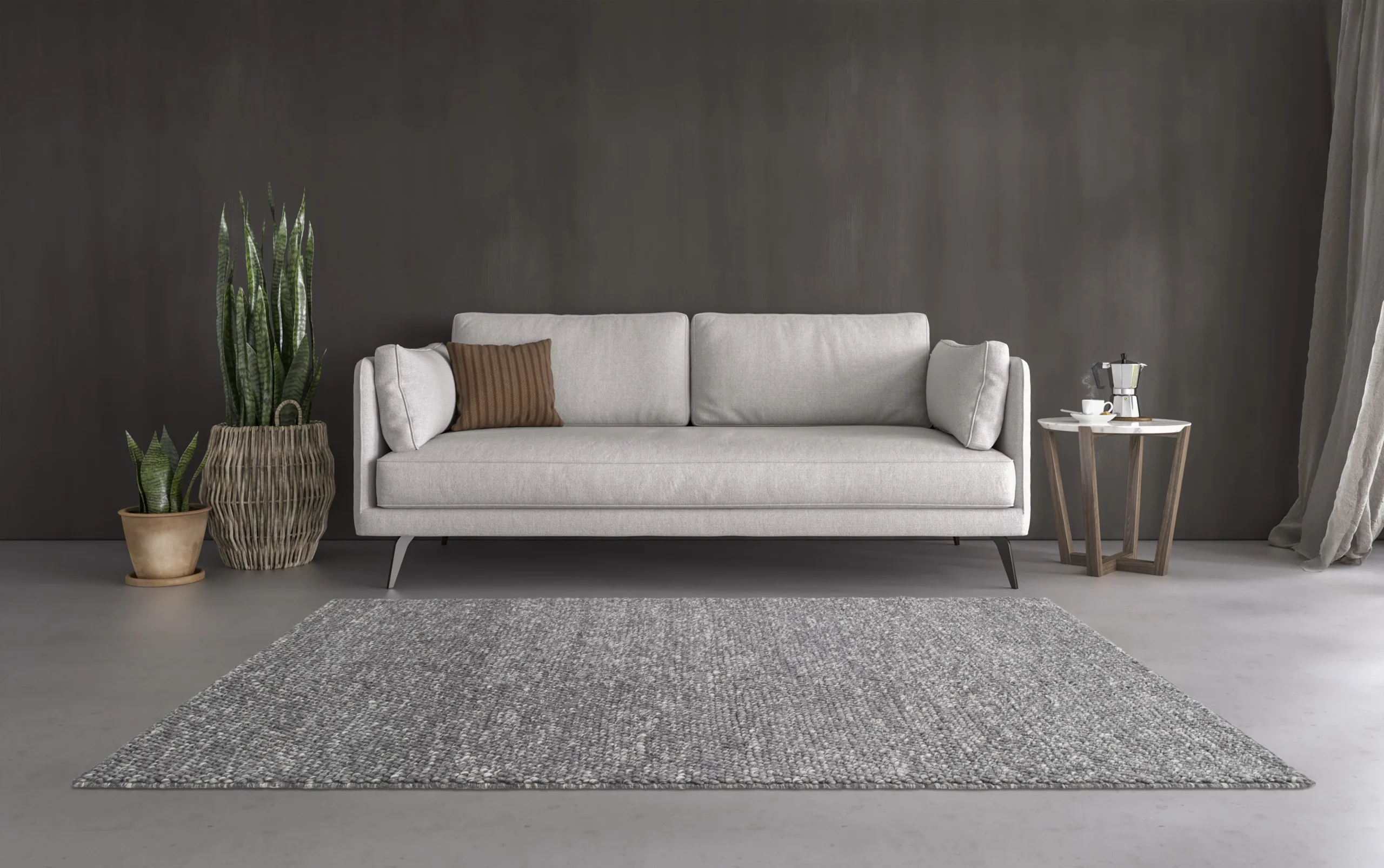 GoodHome Budwig Dark Grey Rug 230cmx160cm - Image 3