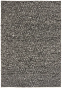 GoodHome Budwig Dark Grey Striped Rug 170cmx120cm