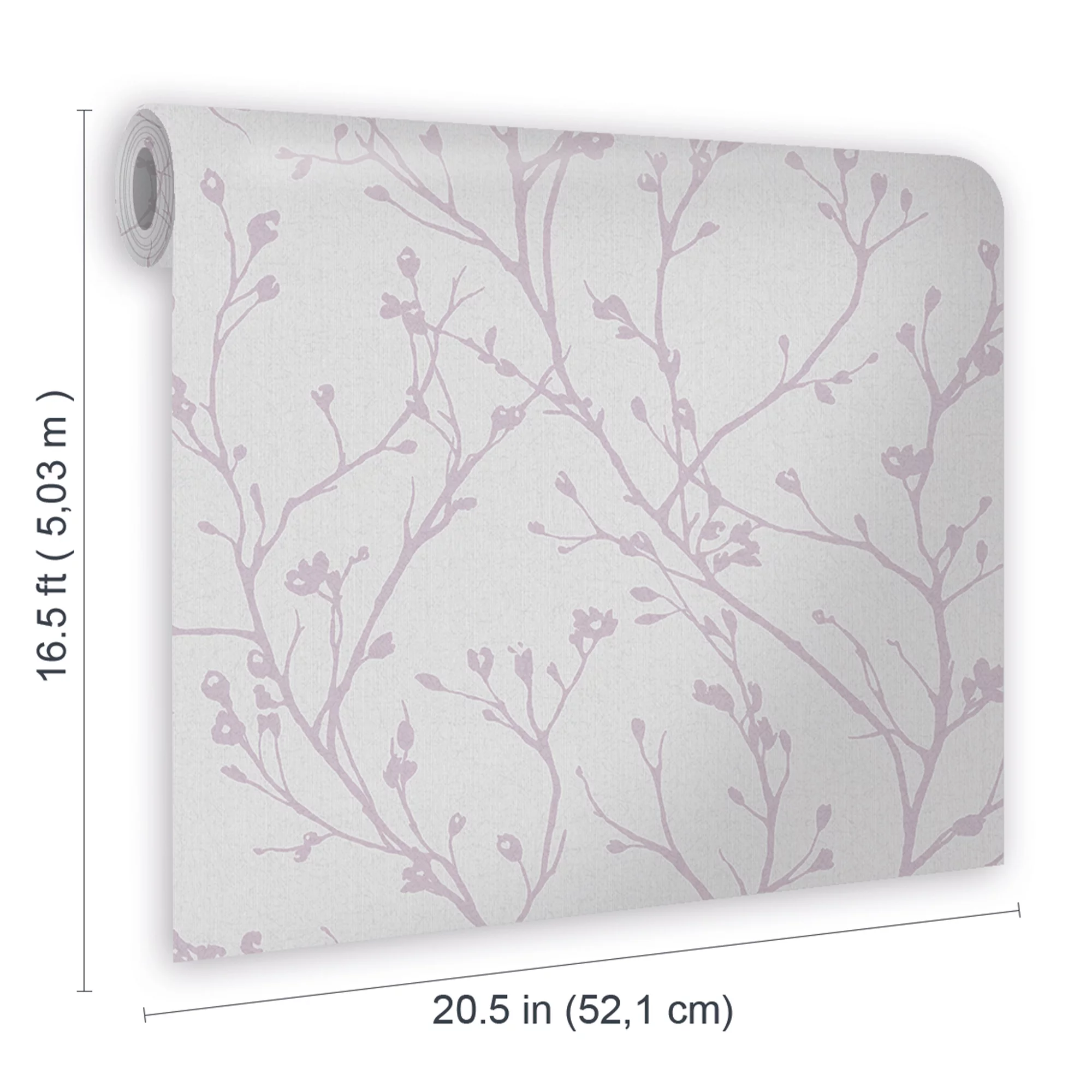 GoodHome Burfield Mauve Trail Metallic Effect Textured Wallpaper - Image 6