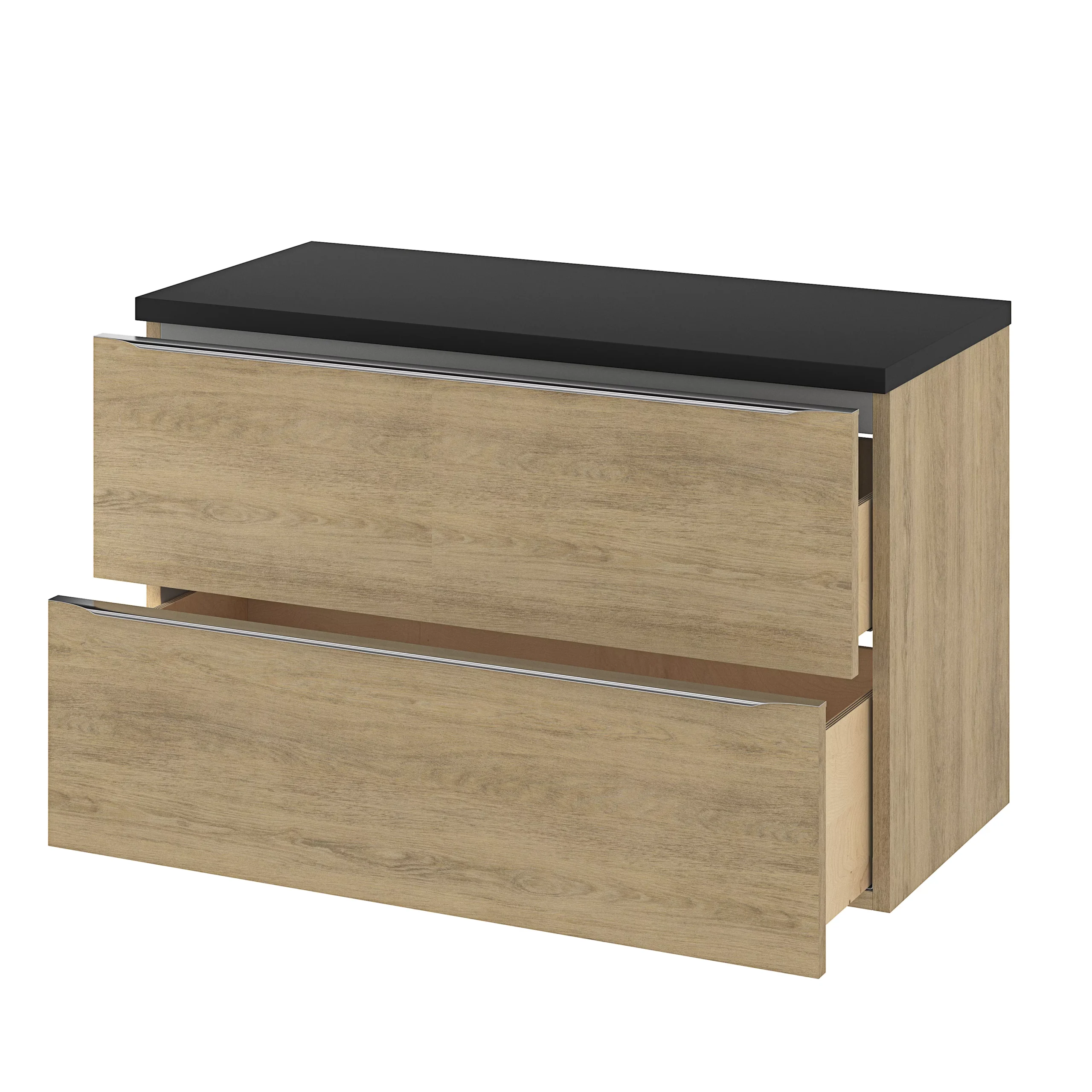 GoodHome Cadelia Matt Black Square Edge Chipboard & Laminate Bathroom Worktop 2cm X 45.5cm X 100.5cm - Image 13