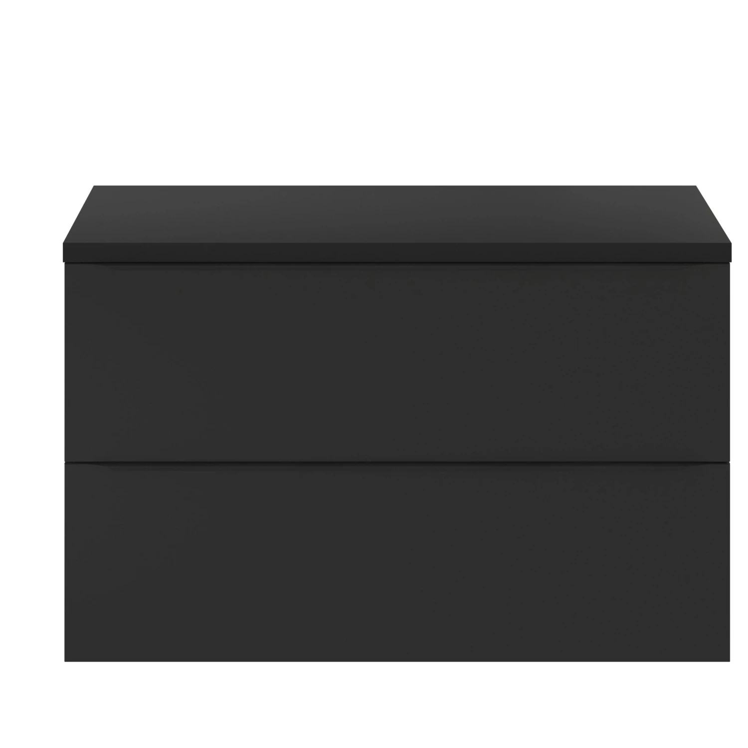 GoodHome Cadelia Matt Black Square Edge Chipboard & Laminate Bathroom Worktop 2cm X 45.5cm X 100.5cm - Image 6