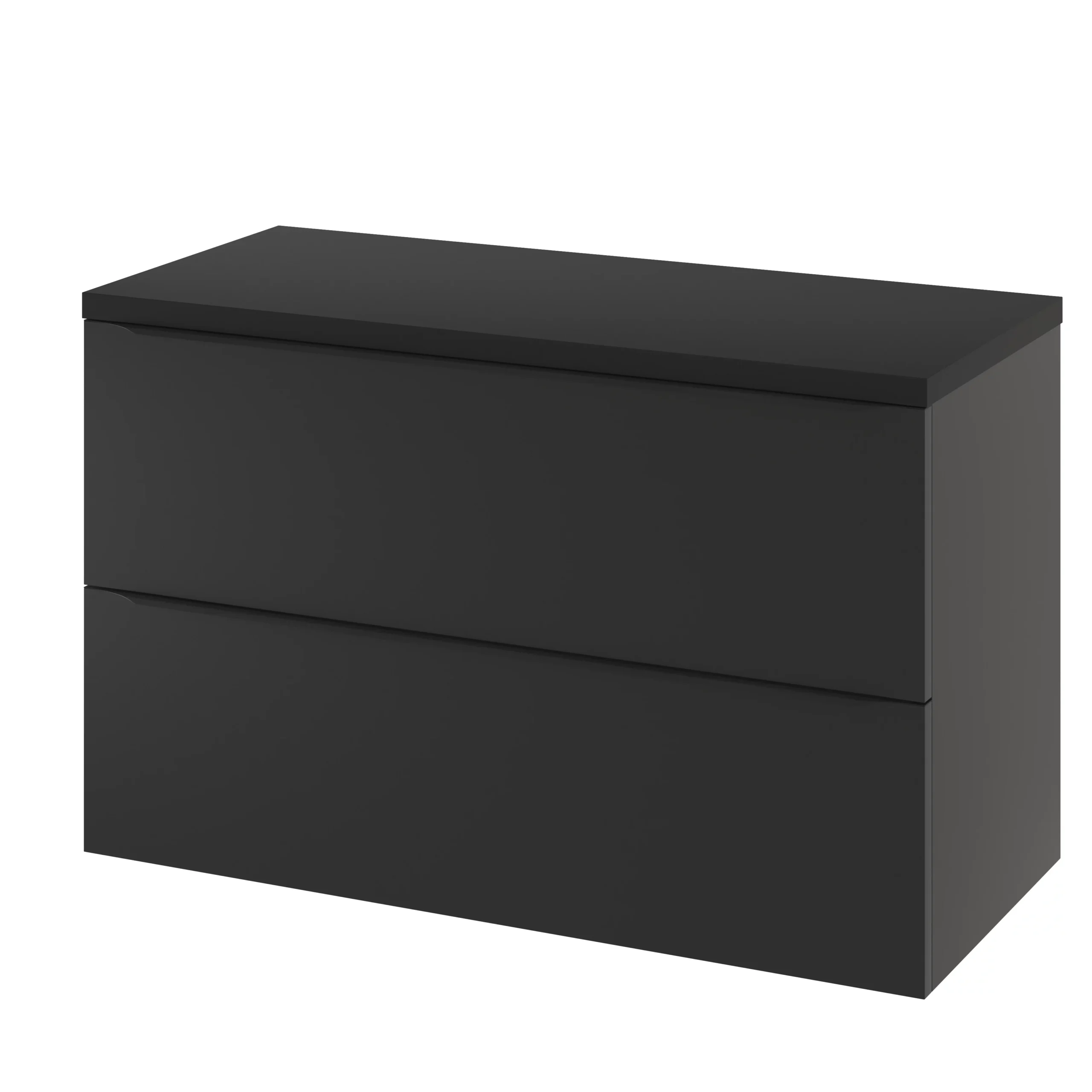 GoodHome Cadelia Matt Black Square Edge Chipboard & Laminate Bathroom Worktop 2cm X 45.5cm X 100.5cm - Image 7